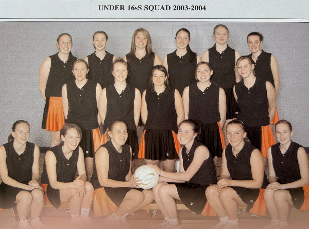 Netball Under 16s Squad 2003-2004.