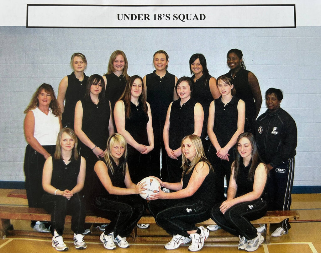 Netball Under 18s Squad.